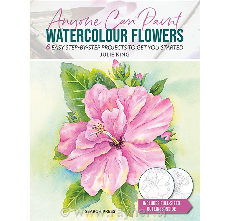 Knjiga Anyone Can Paint Watercolour Flowers